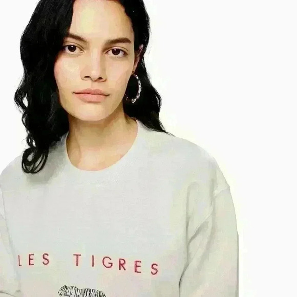TOPSHOP Les Tigres Crewneck Embroidered Sweatshirt - Picture 4 of 15